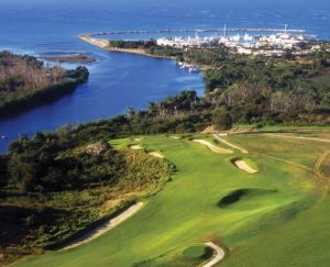 Aerial view of one of the golf courses at Casa de Campo