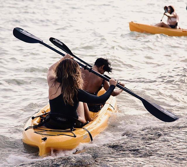 Rental kayaks at Minitas Beach are enjoyed at Casa de Campo Resort.