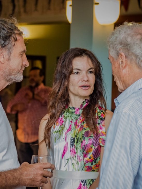 Guests socializing at the Casa de Campo Yacht Club