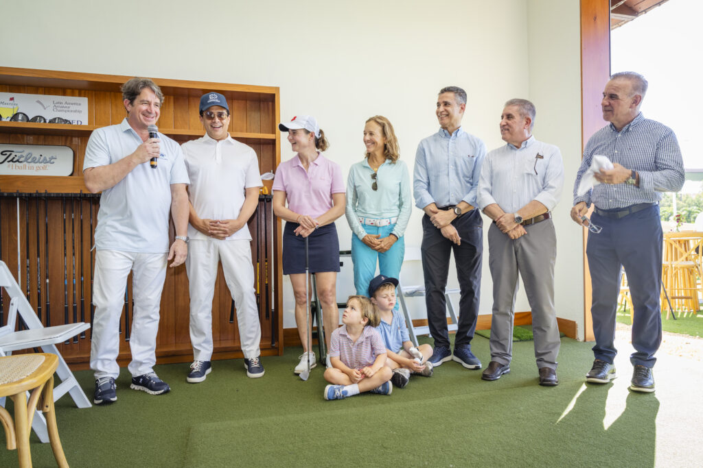 Lorena Ochoa and guests at the Casa de Campo golf facility